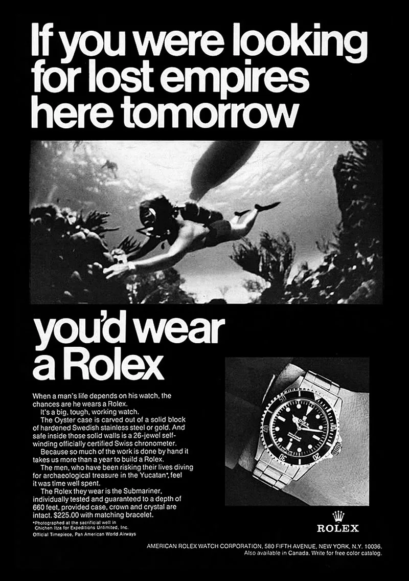 Rolex advertising strategy clearance