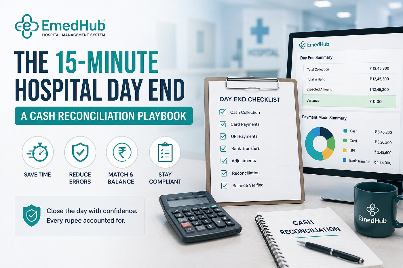The 15-Minute Hospital Day-End: A Cash Reconciliation Playbook