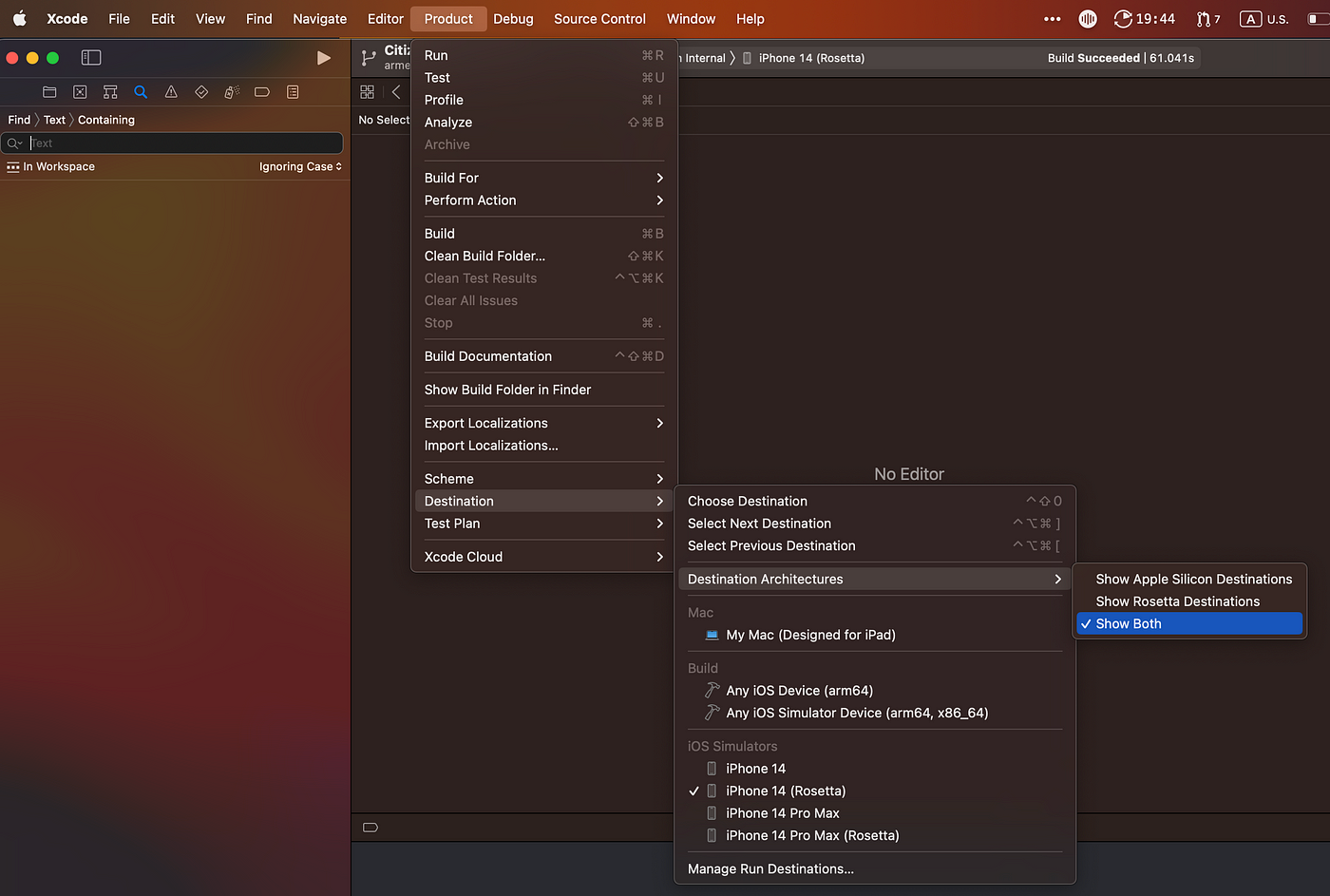 Run Rosetta Simulator on Xcode 14.3 | by Armen Mkrtchian | Medium