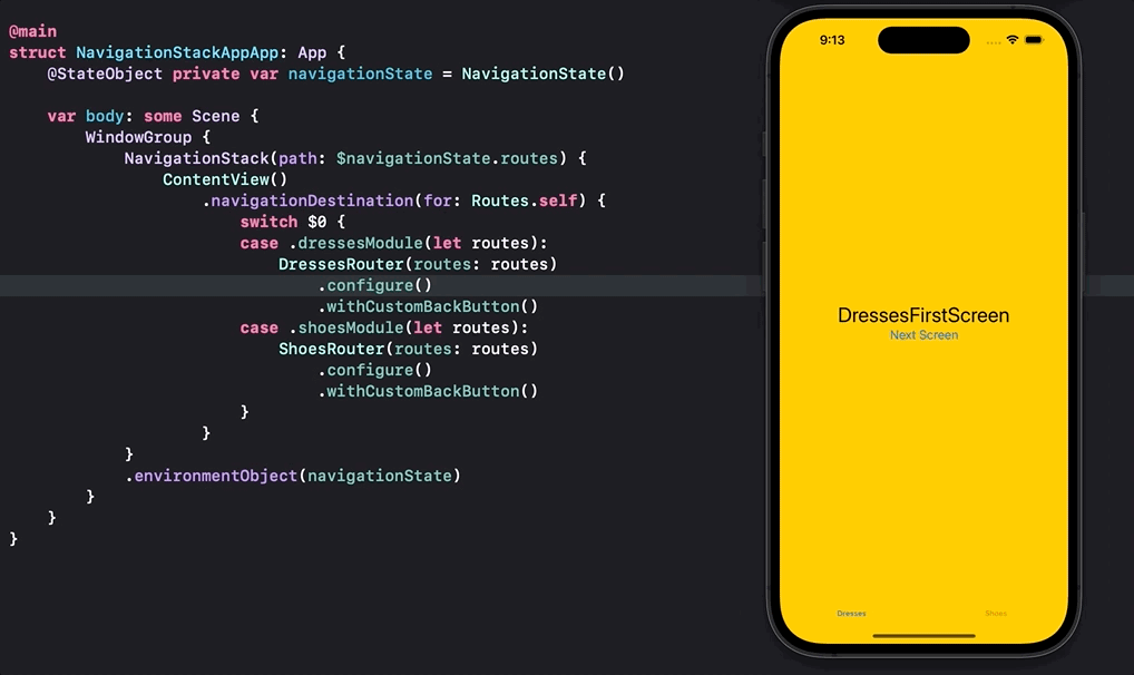 ios - Swift - How to hide back button in navigation item? - Stack