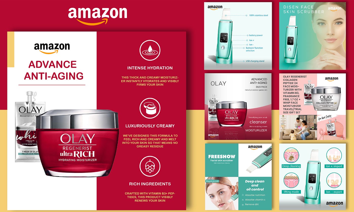 product listing, infographic &lifestyle sur Behance
