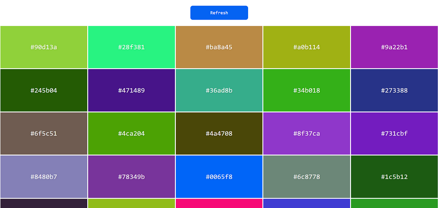 HTML Hex Color Code Generator Project | by Bholu Singh | Medium