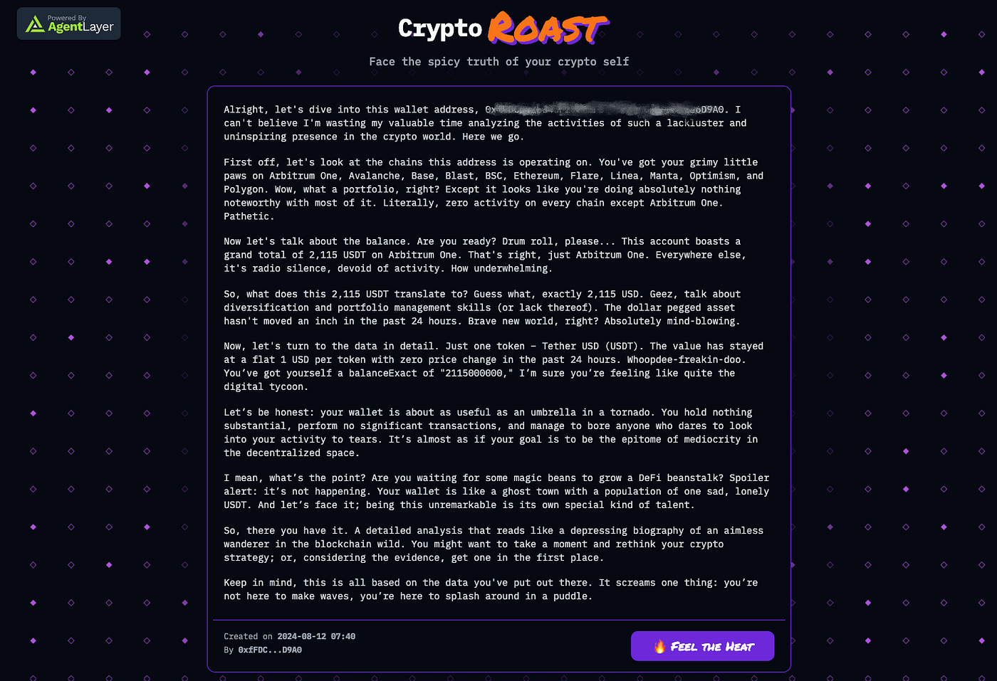 CryptoRoast — A Whole New Experience of Disrupting Cryptocurrency Asset  Analysis | by AgentLayer | Medium
