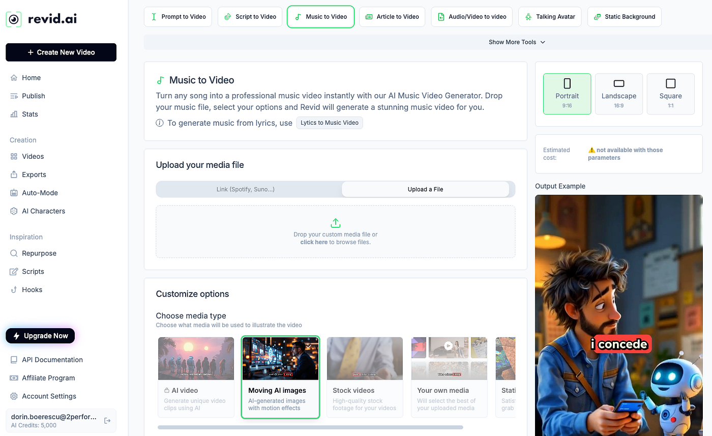 How to create videos for your songs using AI. A simple method using revid.ai  | by BouncingBack | Medium