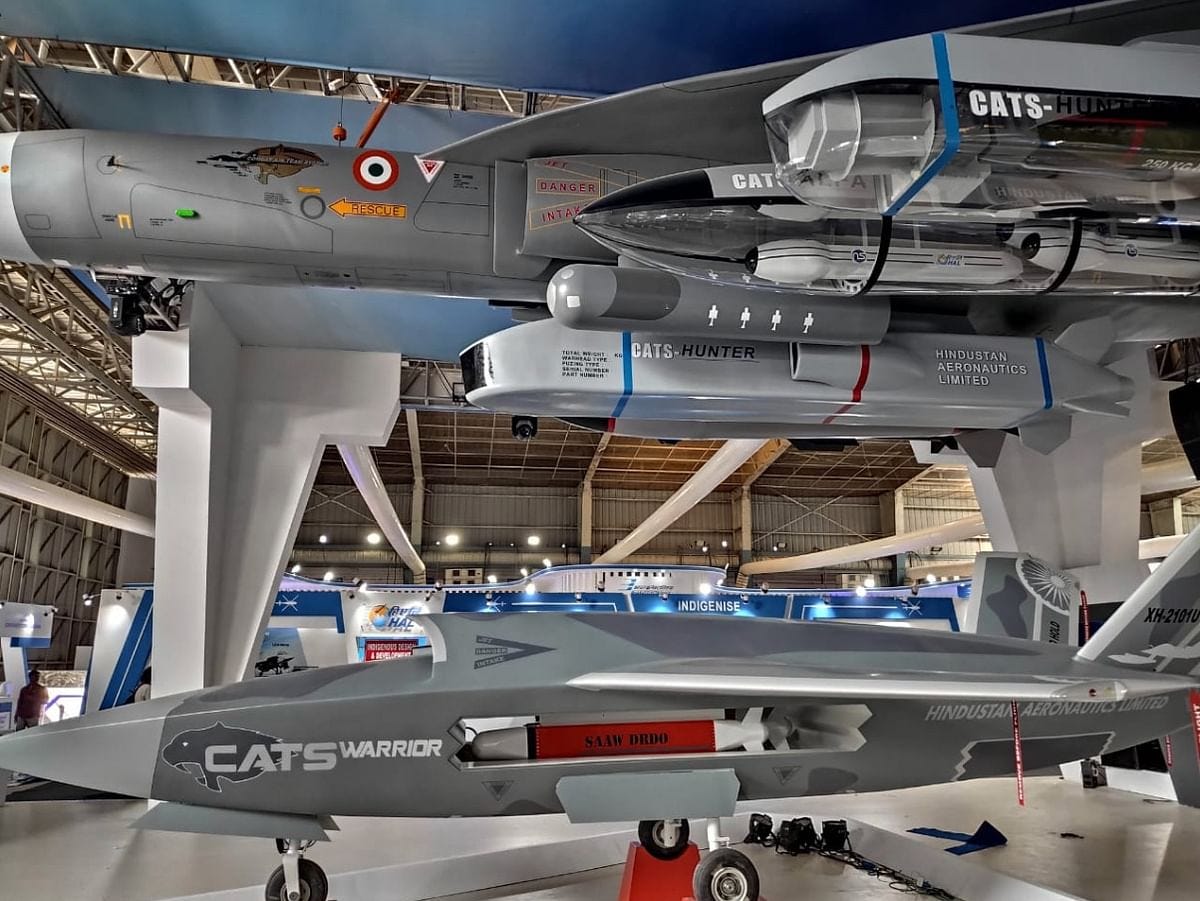 HAL displays CATS warrior drone at Aero India 2021 