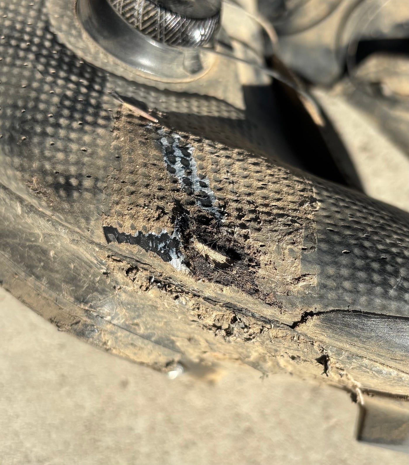 I keep damaging these in the same place. And yes, it’s very dusty in Bend right now.