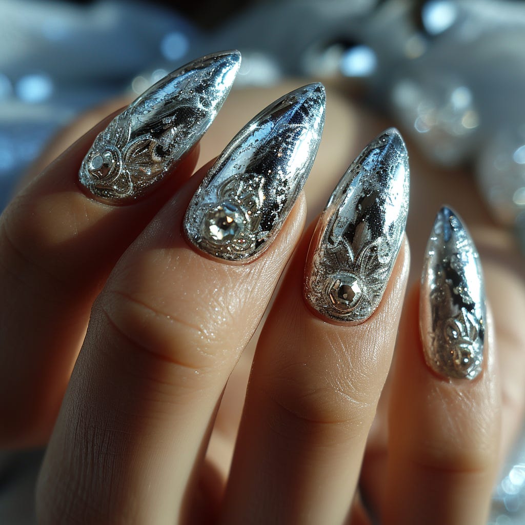 Silver nail paint deals