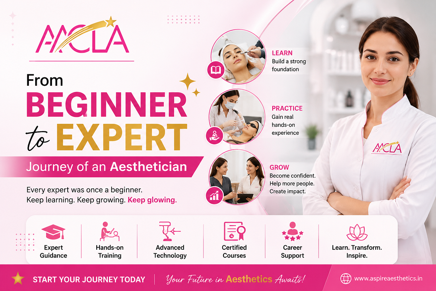 From Beginner to Expert: The Inspiring Journey of an Aesthetician!