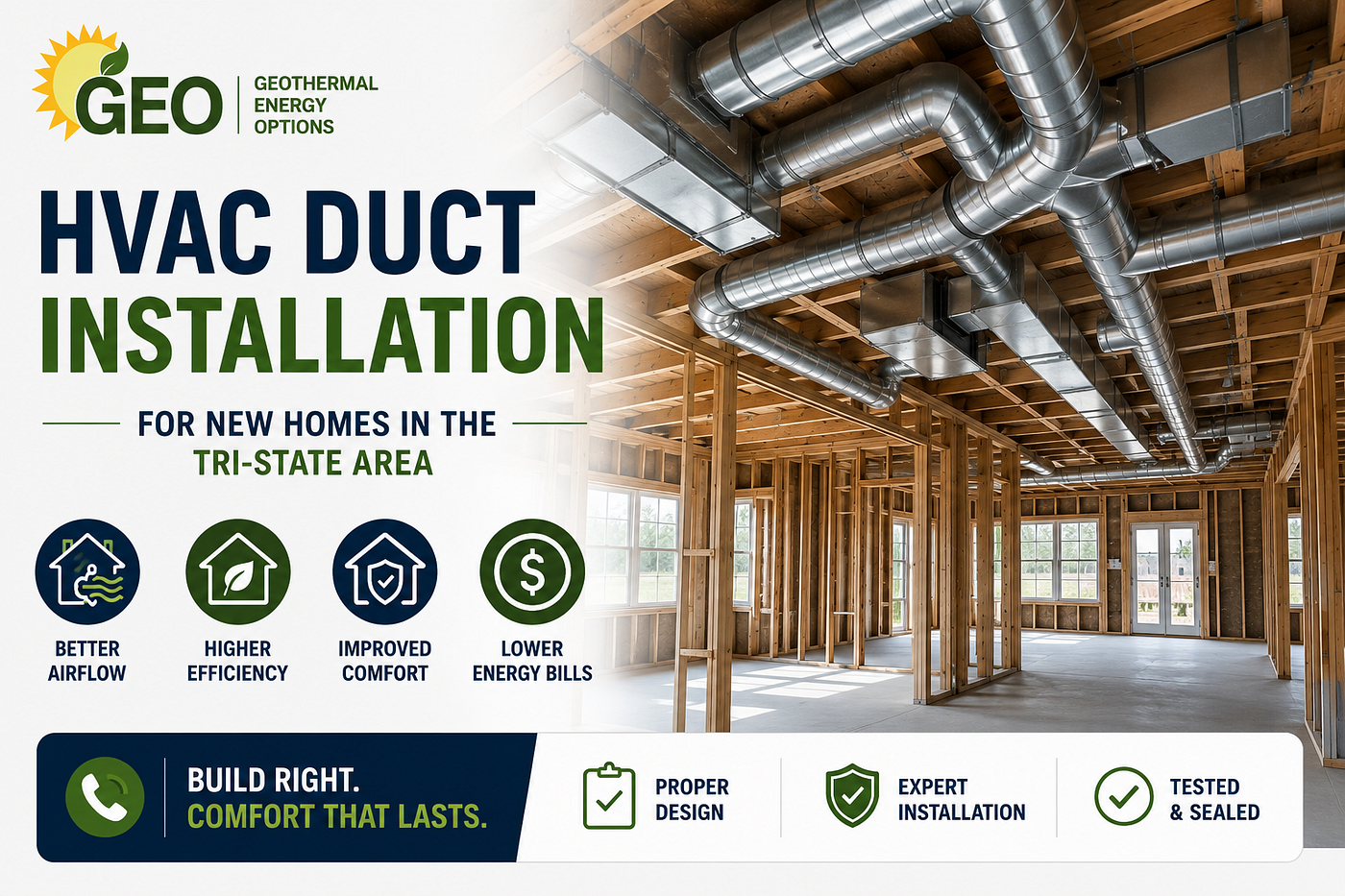 HVAC Duct Installation for New Homes in the Tri-State Area