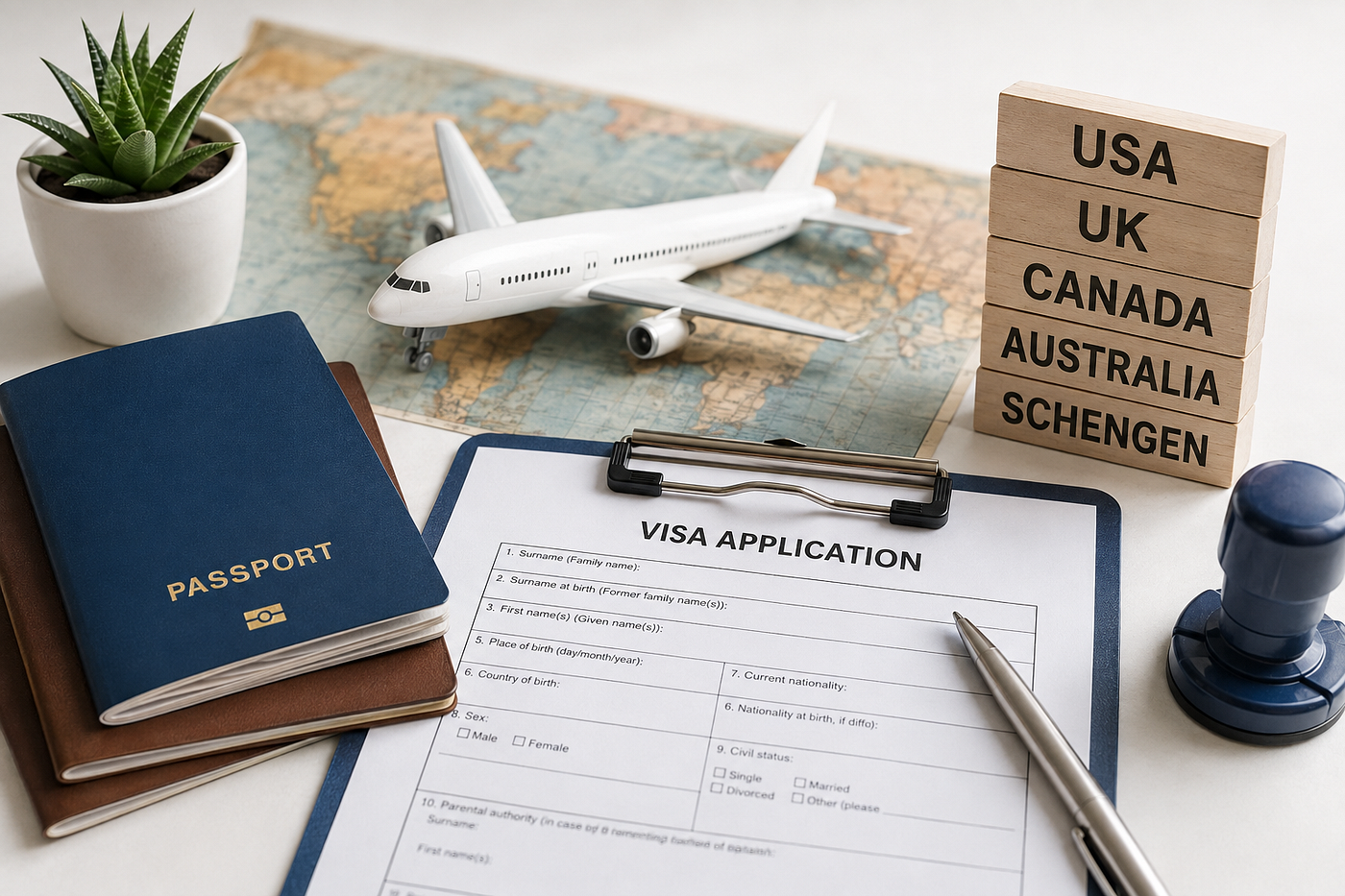 Top 5 Most Popular Visas for International Travel: USA, UK, Canada, Australia & Schengen