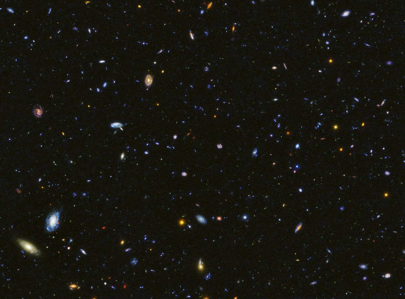 Una porzione del campo GOODS-South (NASA, ESA, P. Oesch, M. Montes)