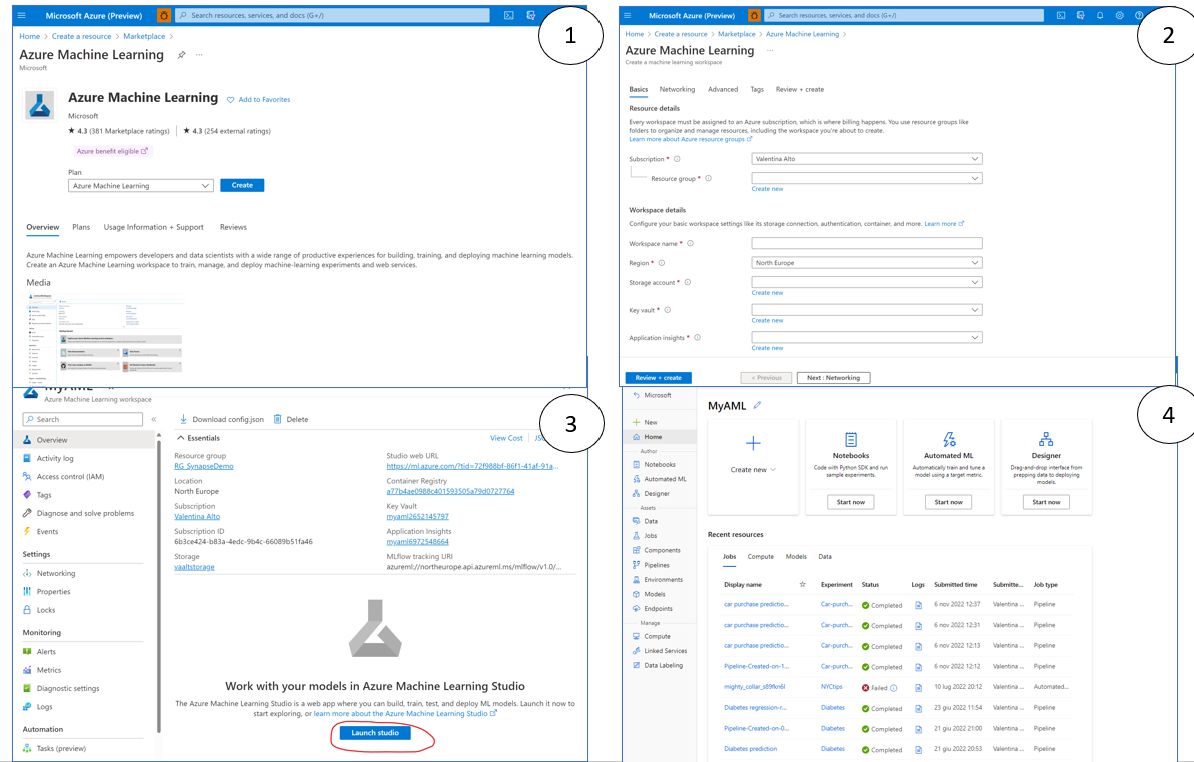 Azure machine learning store free