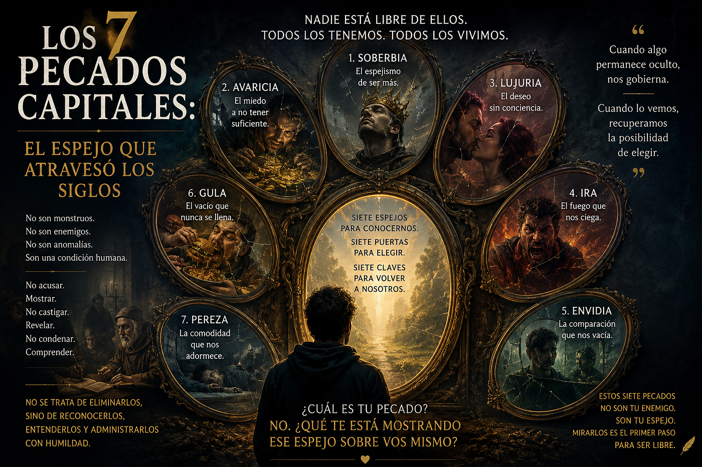 Los 7 pecados capitales no son condenas: son espejos.