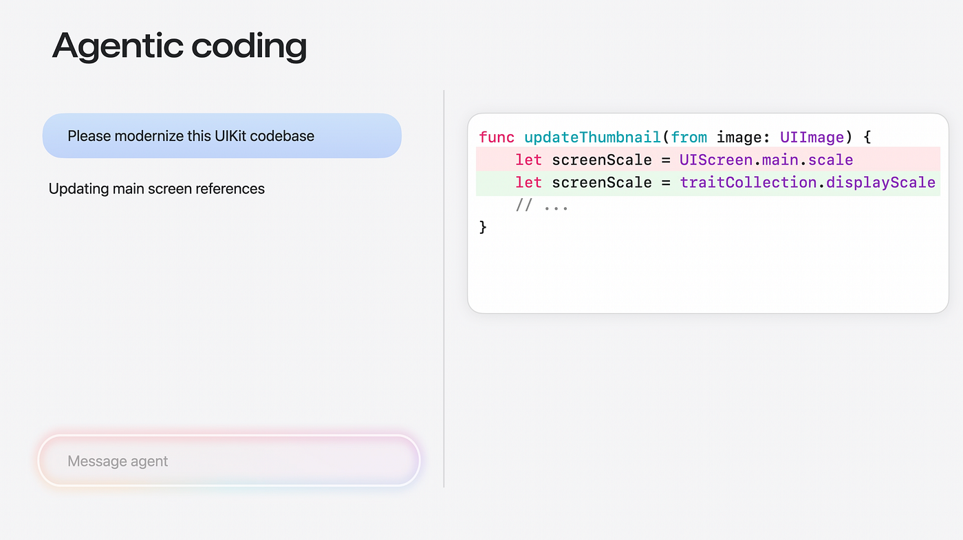 You can try it directly with Xcode Intelligence.