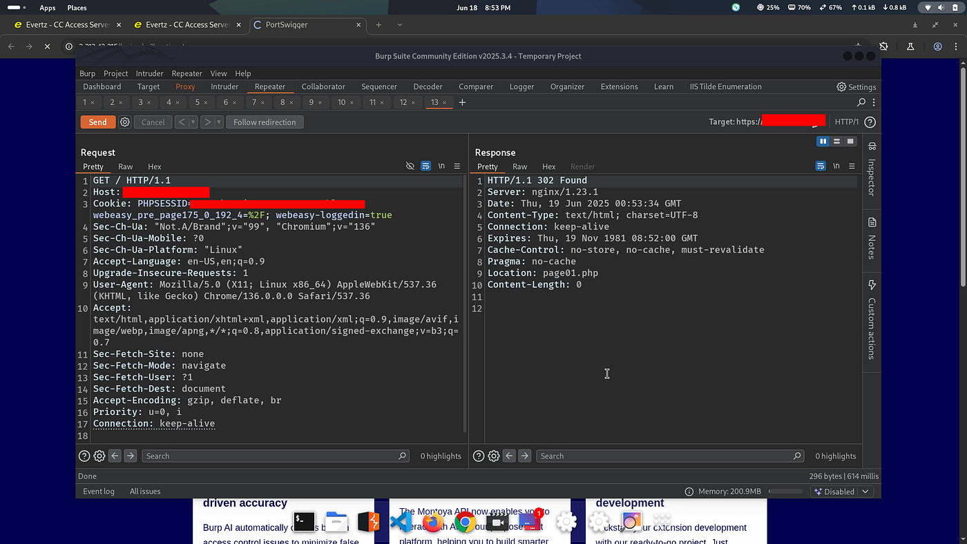 Request to login.php