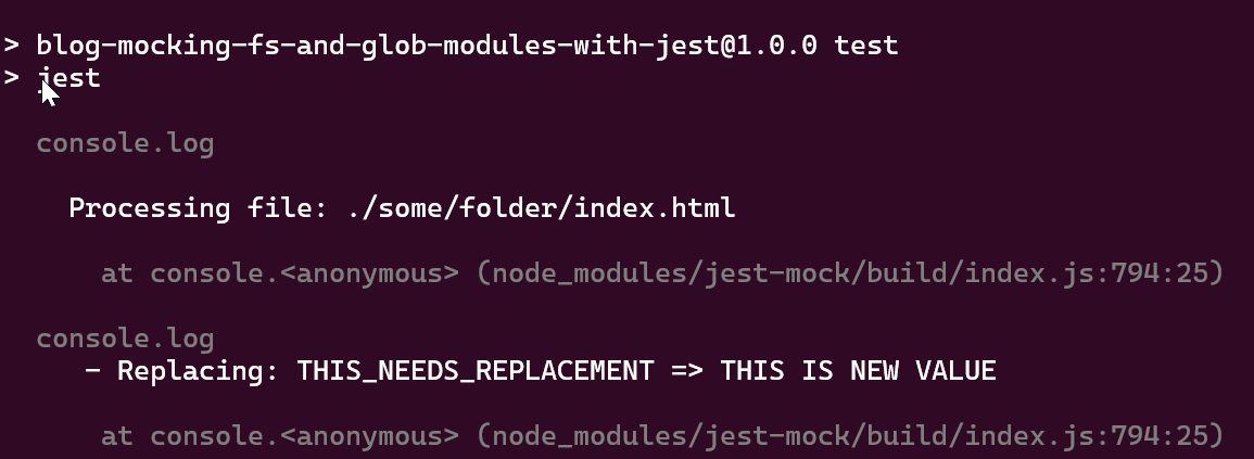 Mocking fs and glob modules with Jest | by Marek Rozmus | Medium