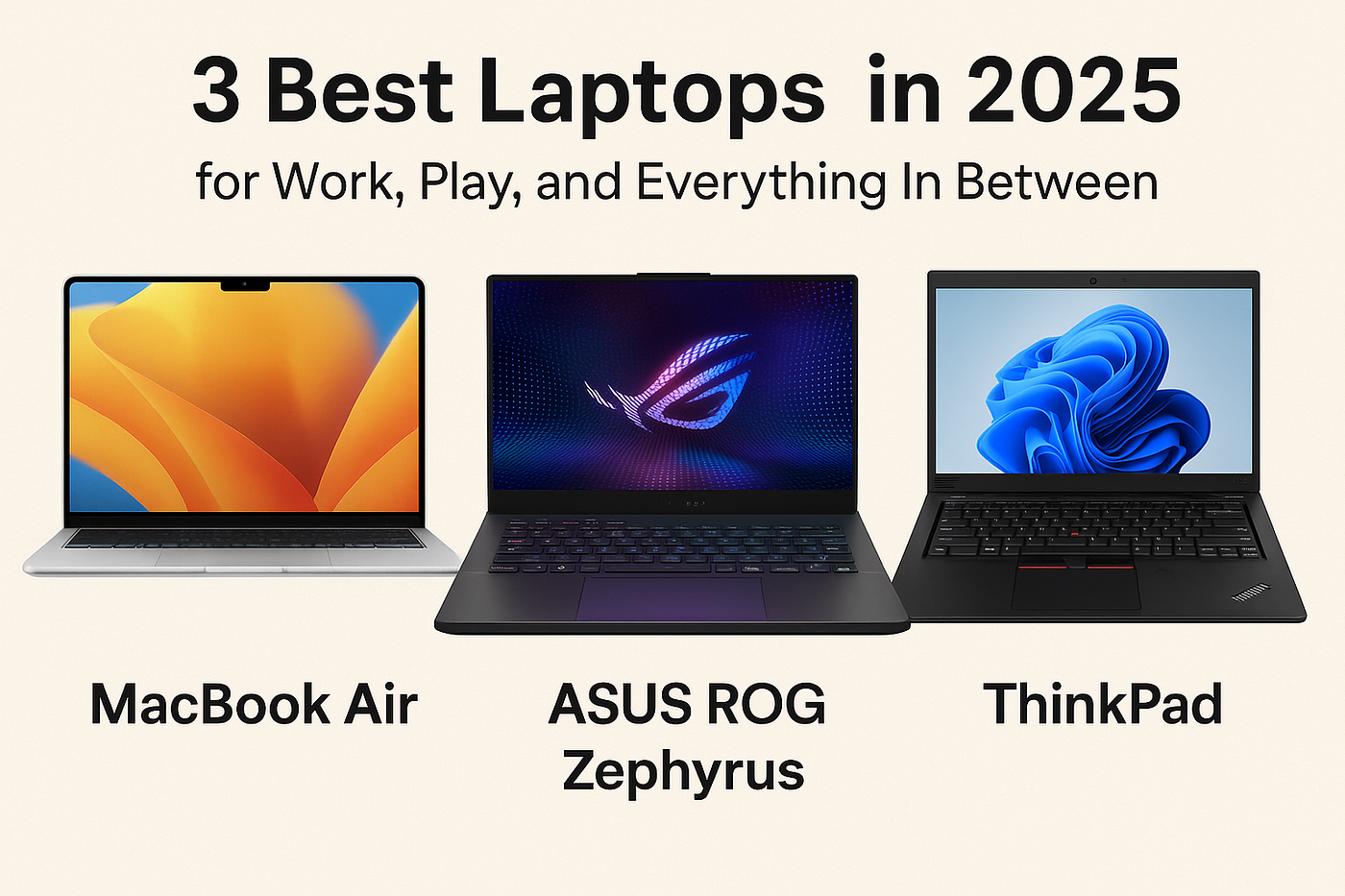 3 Best Laptops in 2025 for Work, Play, and Everything In Between