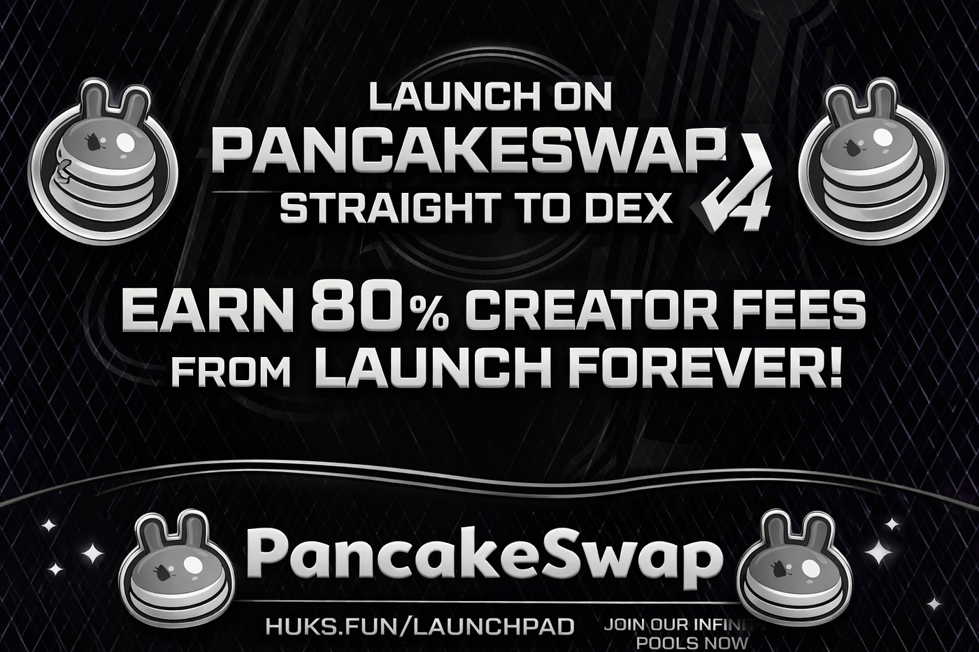 First BSC Launchpad with Pancakeswap Infinity LP!
