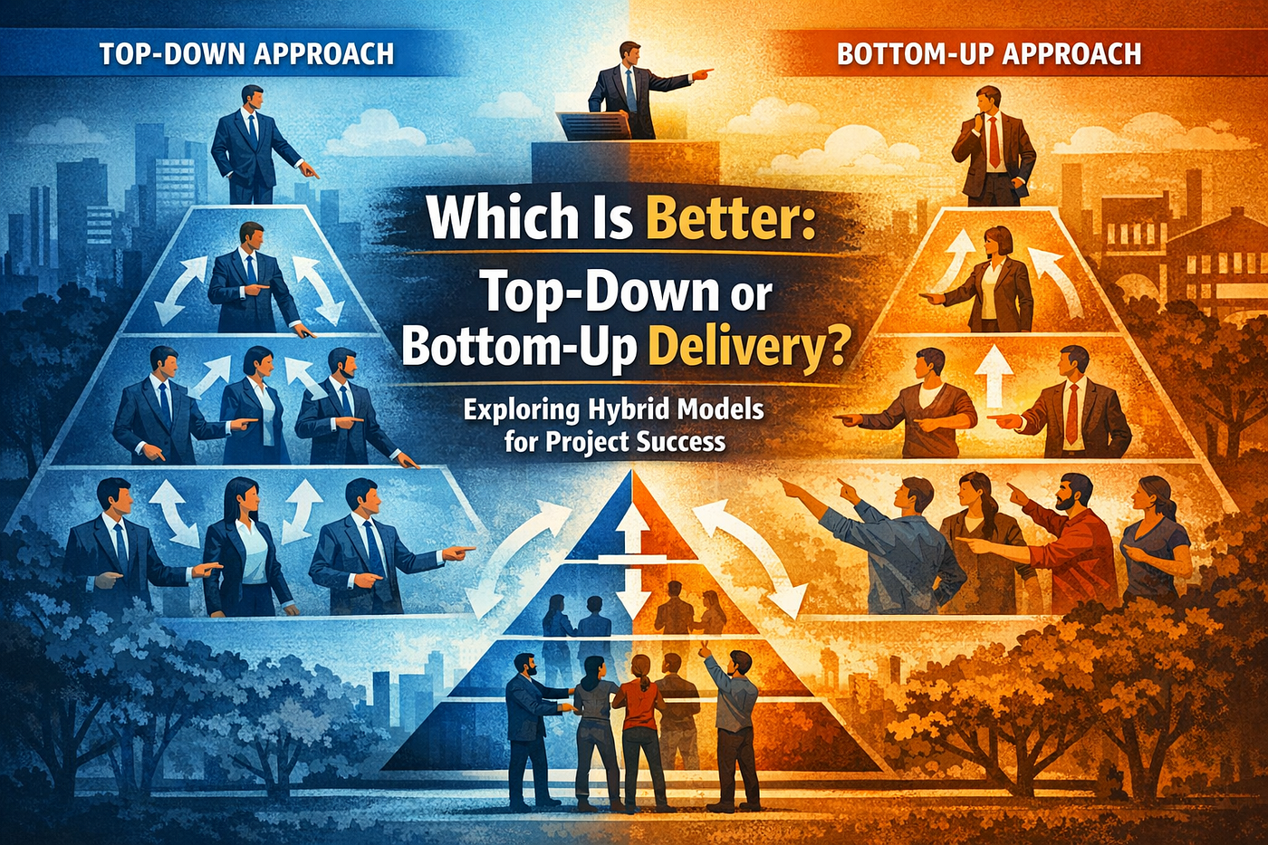 Which Is Better: Top-Down or Bottom-Up Delivery? Exploring Hybrid Models for Project Success