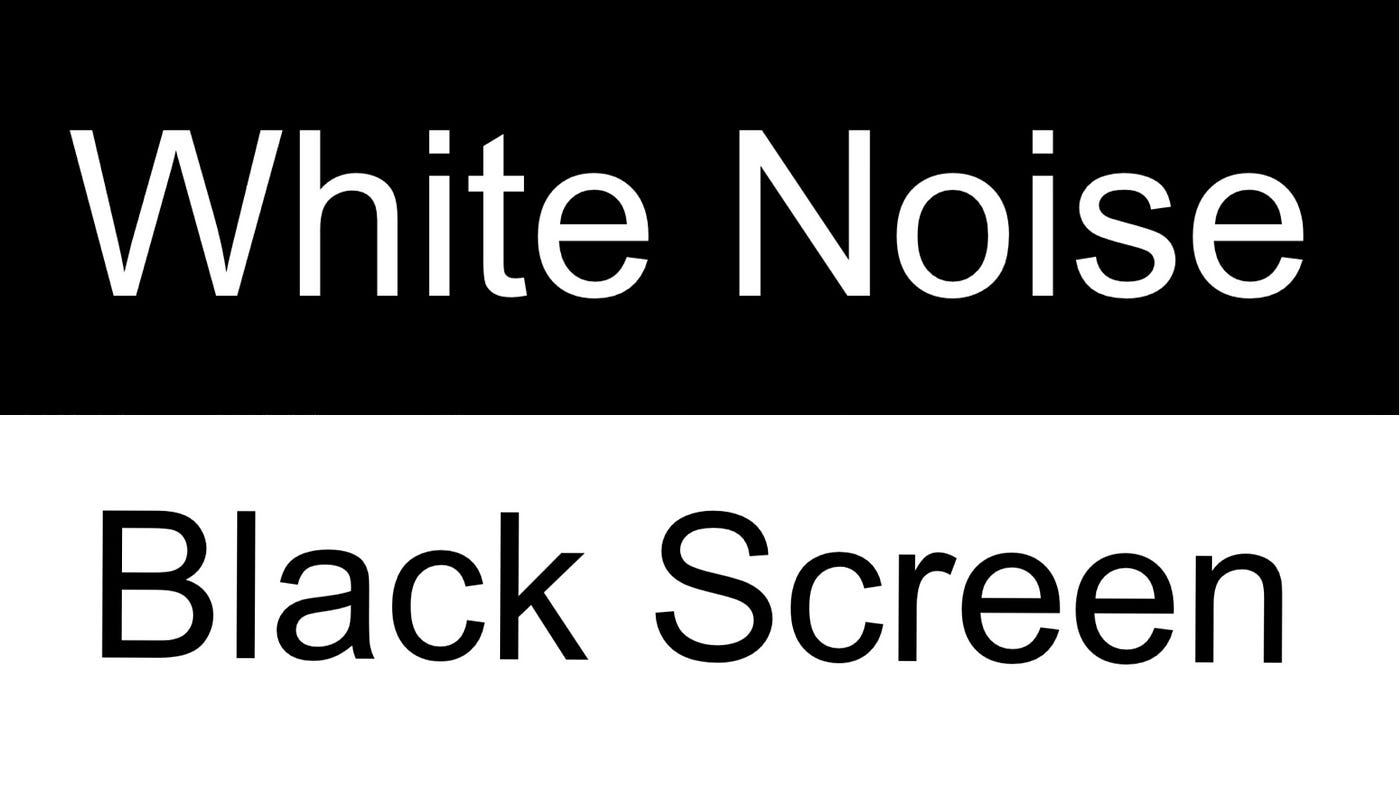 White Noise Black Screen for Sleeping Calming & Relaxing After Work