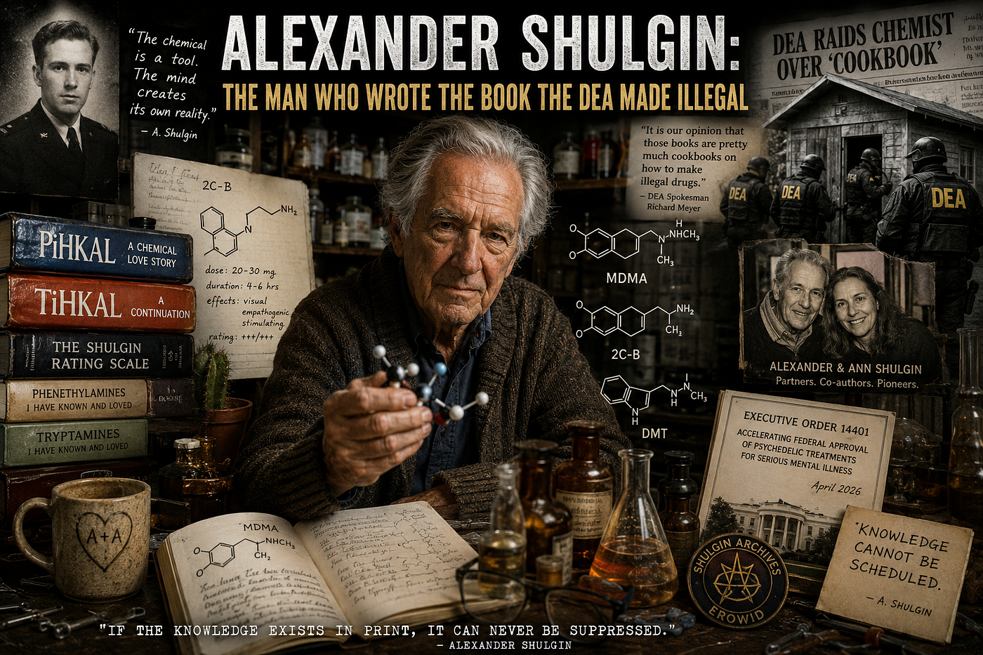 ALEXANDER SHULGIN: The Man Who Wrote the Book the DEA Made Illegal