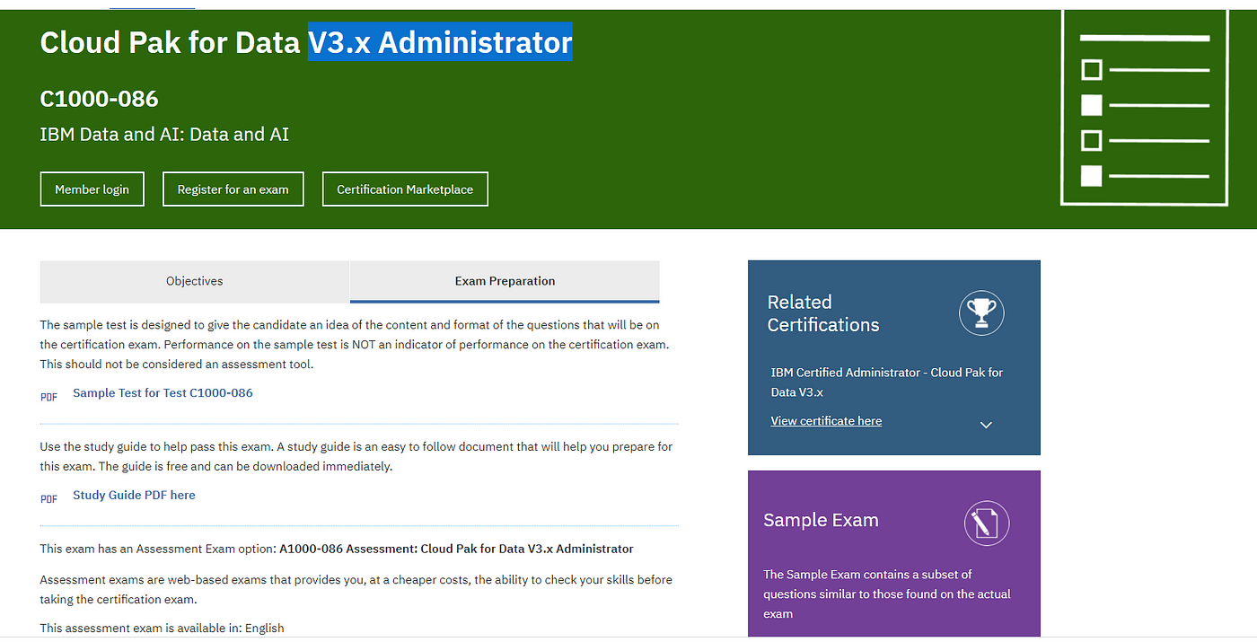 Preparation for C1000–086: IBM Cloud Pak for Data V3.x Administrator  certification | by Mansura H. | Medium