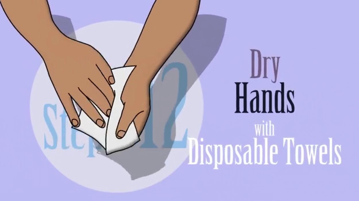 dry hands cartoon