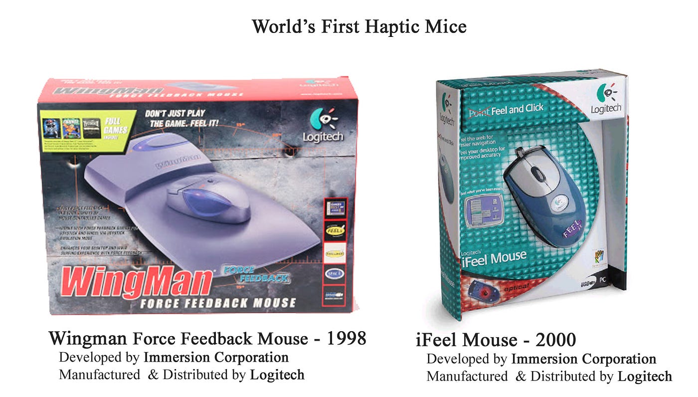 Haptics at CES — 25 years ago!. First haptic mouse & GUI was shown at… | by  Louis Rosenberg | Medium