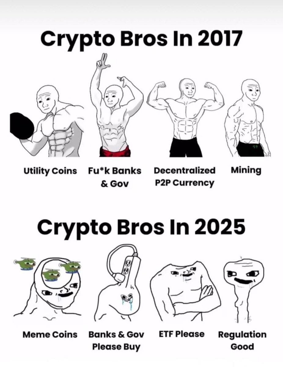 2017 Crypto vs. 2025 Crypto: We Became What We Swore to Destroy | by  Cryptonator`s | Medium