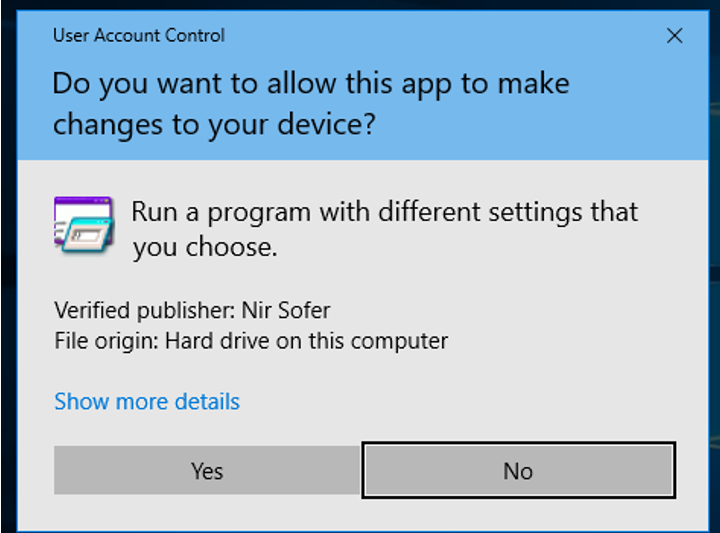 AdvancedRun - Run a Windows program with different settings