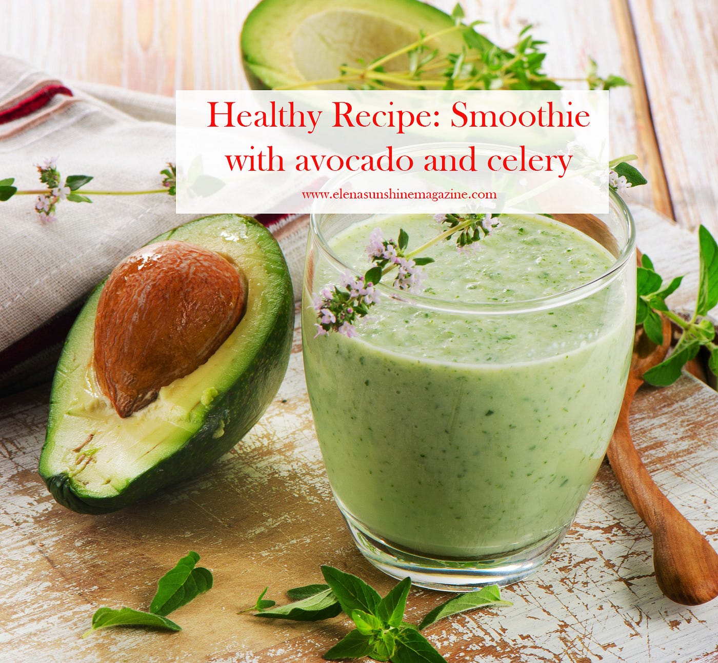 Healthy Recipe: Smoothie with avocado and celery | by Elena 
