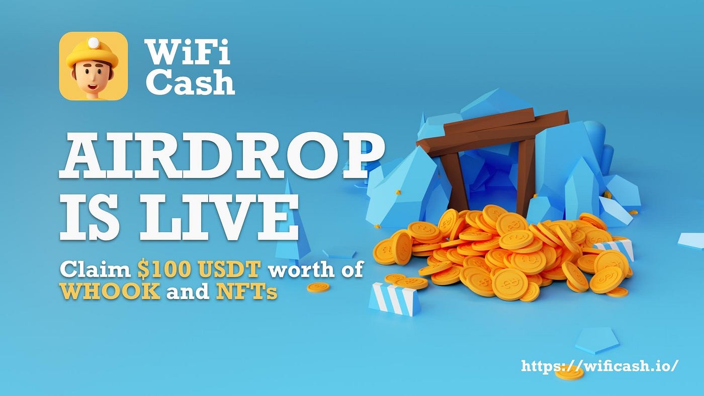 Wificash Airdrop claim 1000 whook token free Quiz / Tap to earn on WiFi  Cash. Embrace the brave new world of Web3 by starting your crypto earning  streak today! Quiz to Earn