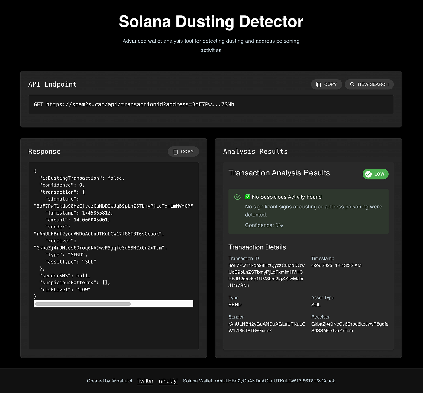 Spam to Scams: Dirty Dev Tricks with Dusting & Address Poisoning on Solana  | by Rahulol | Medium