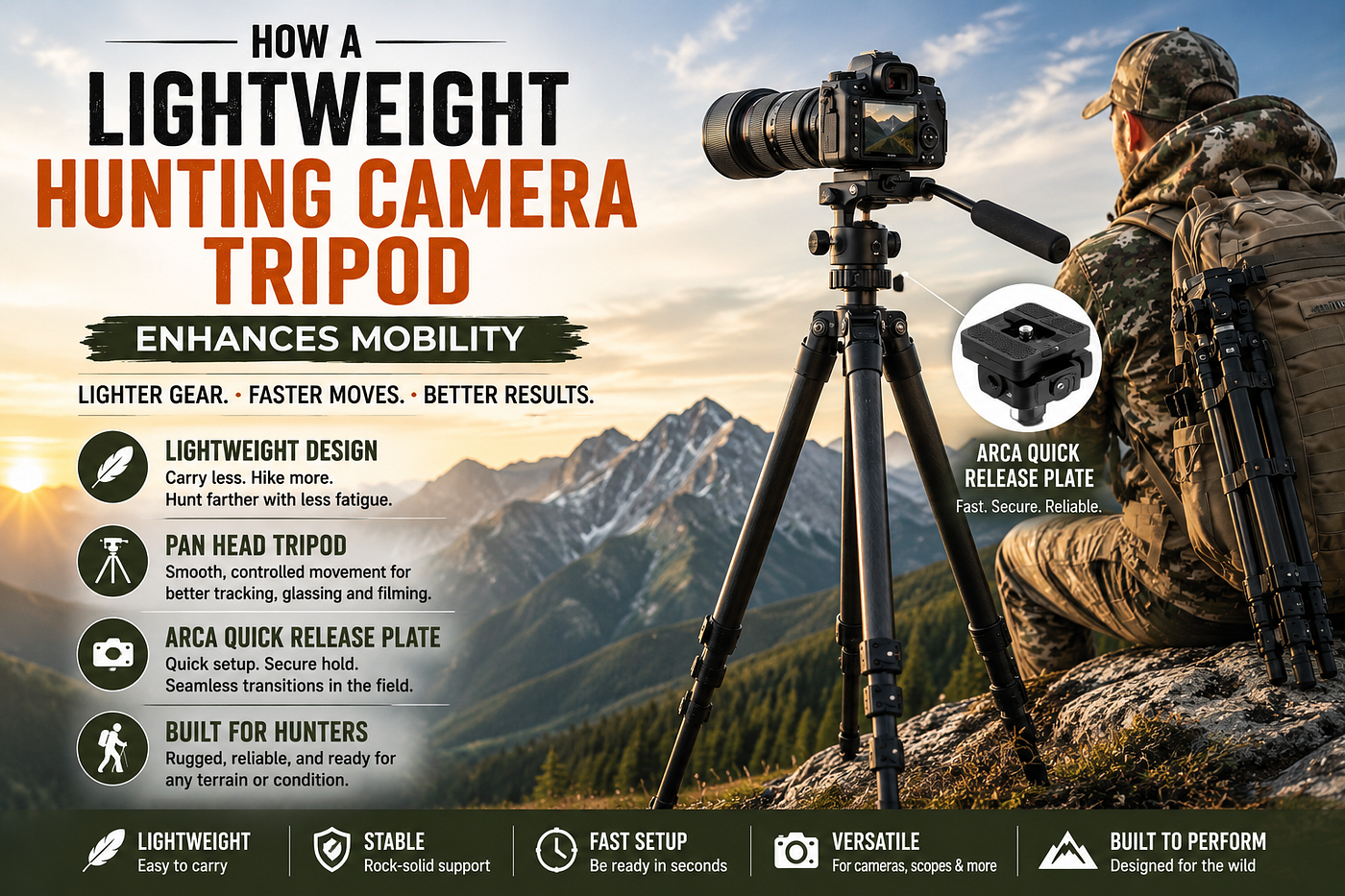 How a Lightweight Hunting Camera Tripod Enhances Mobility