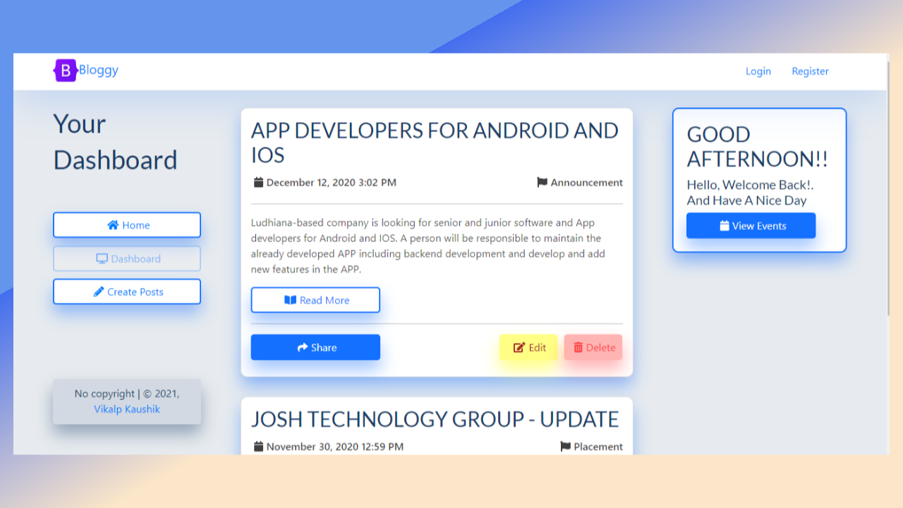 A Blogs/Posts App with Laravel-React (CRUD). | by Vikalp Kaushik | Dev  Genius