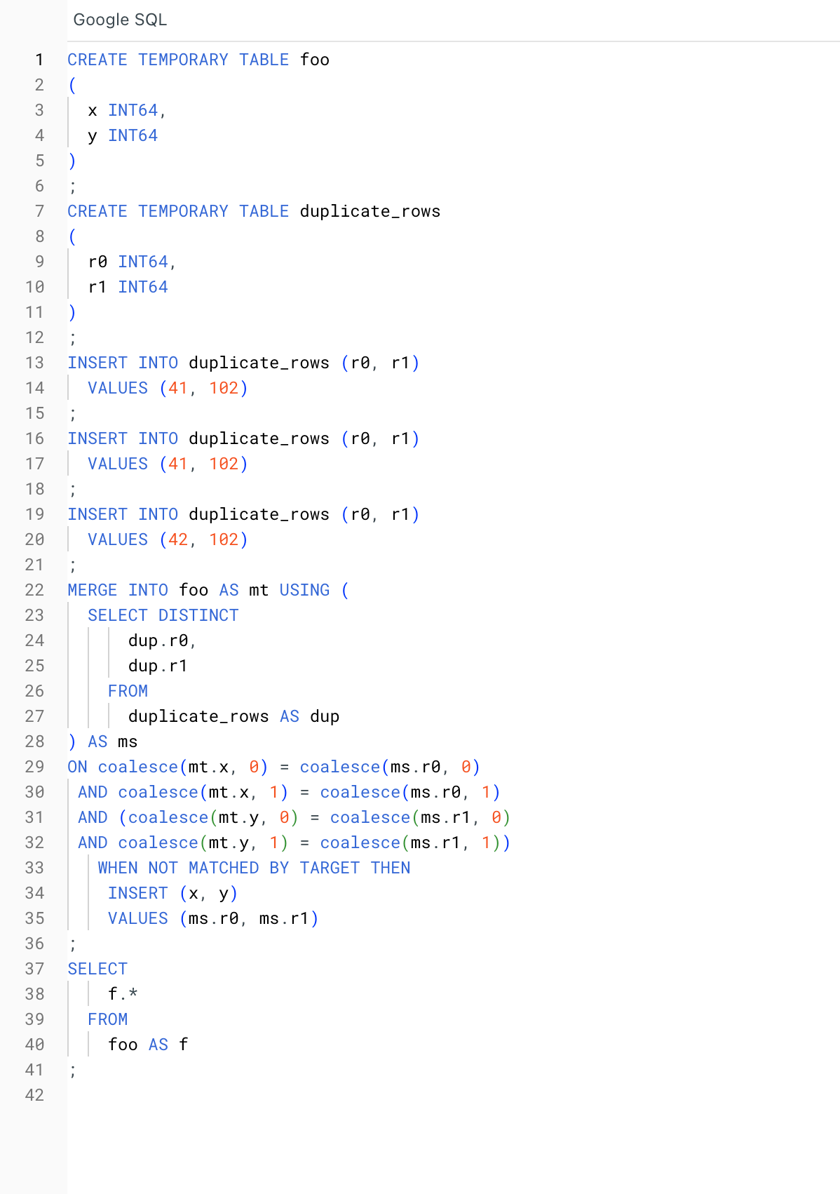 Traduzir consultas com o tradutor SQL interativo, BigQuery