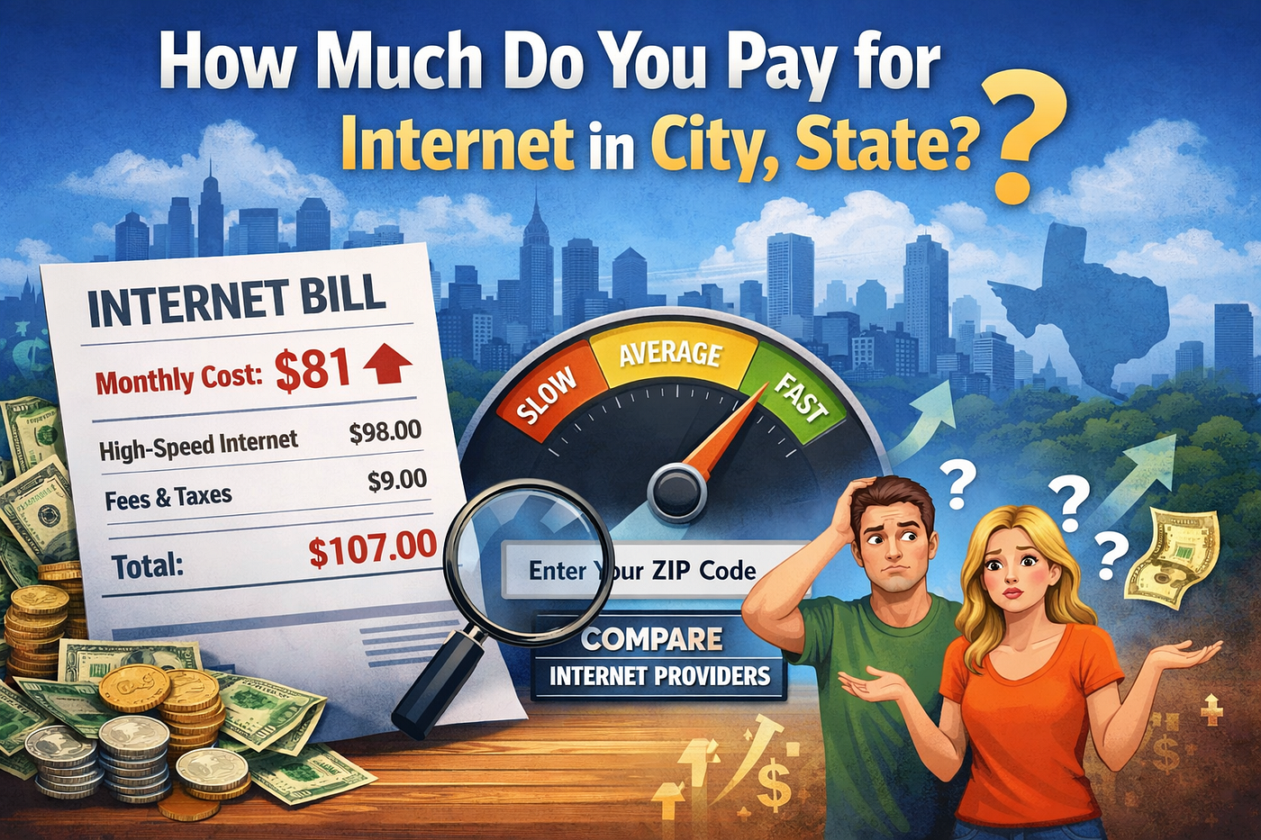 How Much Do You Pay for Internet in City, State?