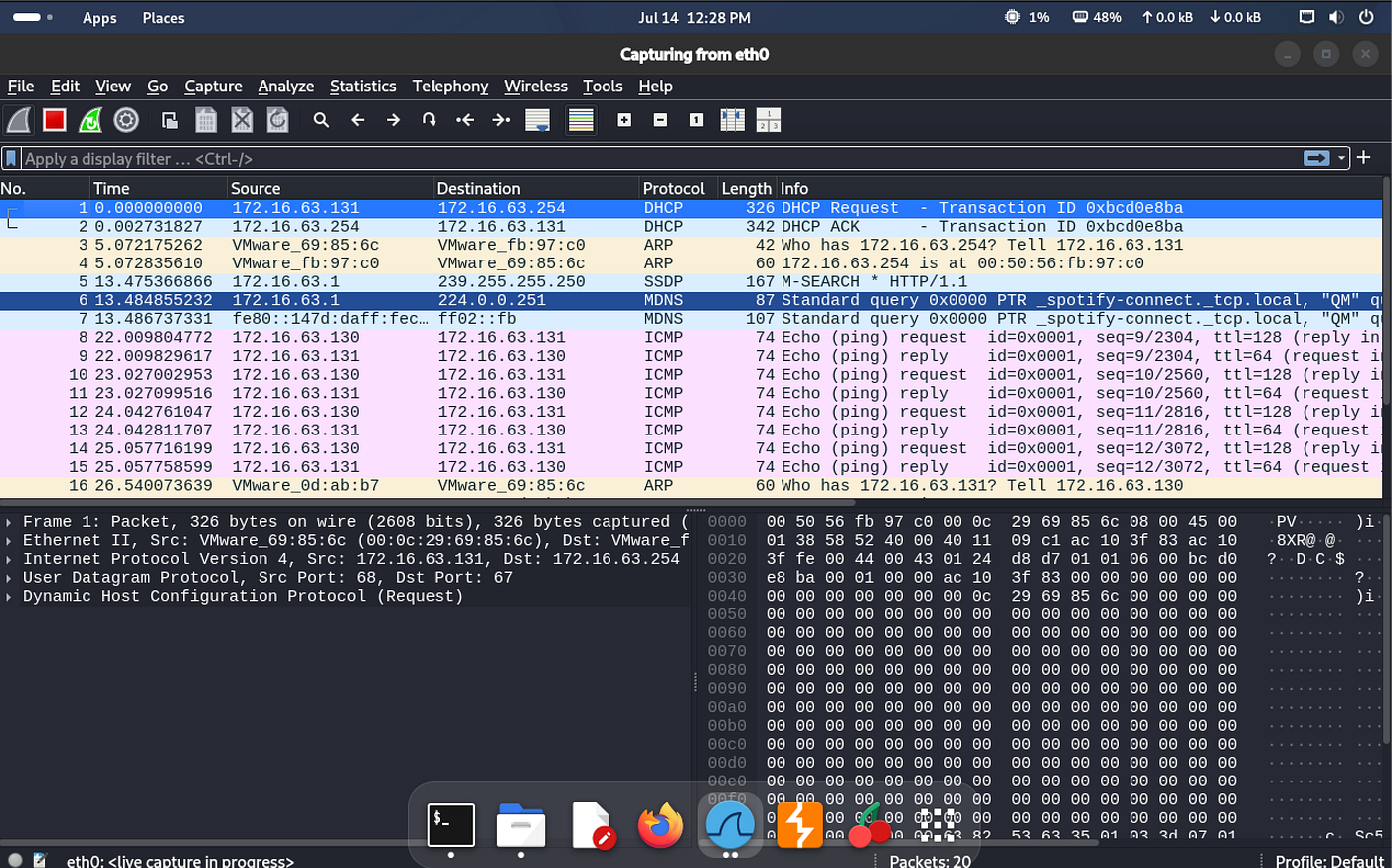 Small lab, big “aha” moment: watching ARP and ICMP actually happen.
