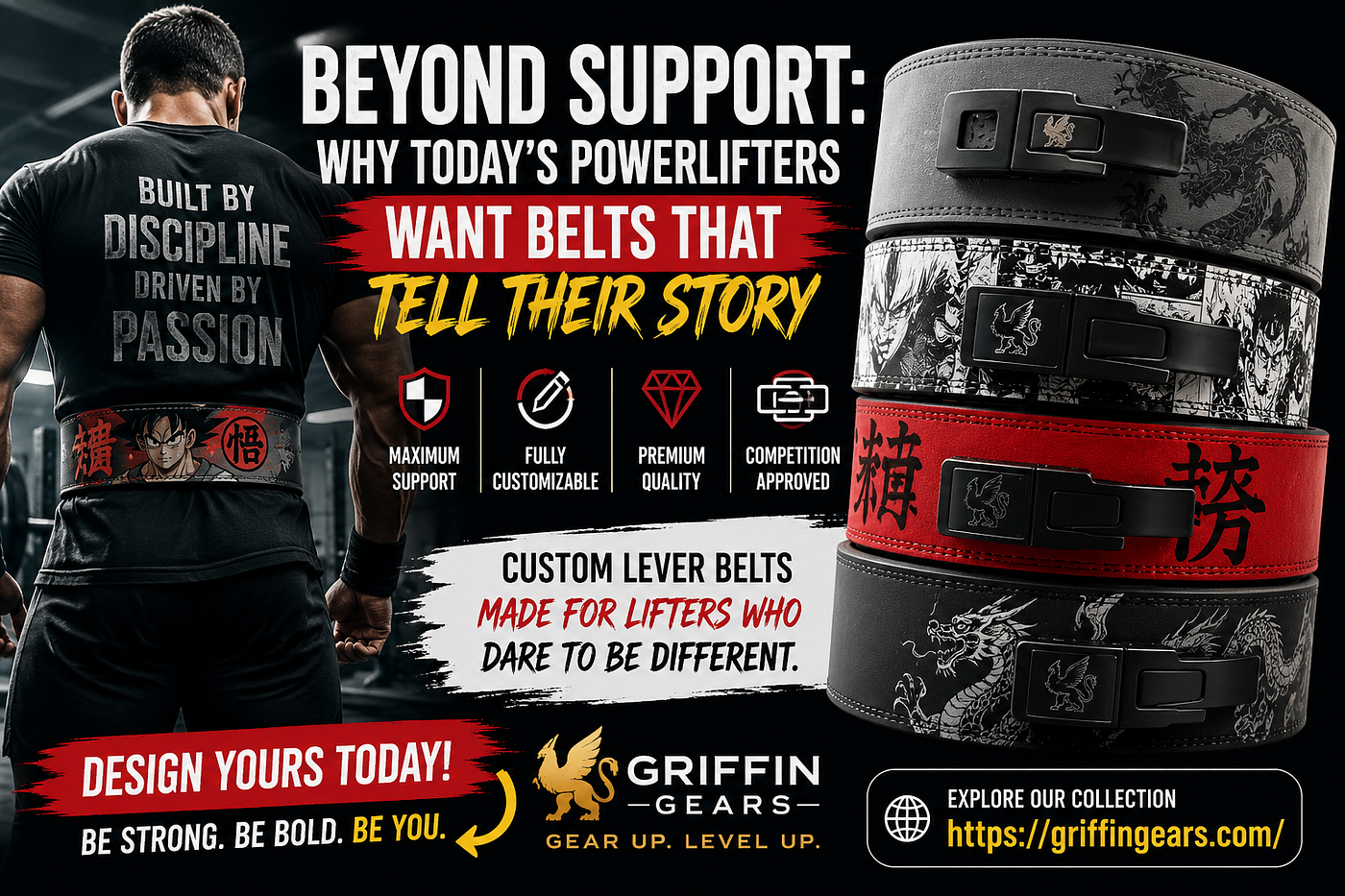 Custom Powerlifting Lever Belts in India by Griffin Gears