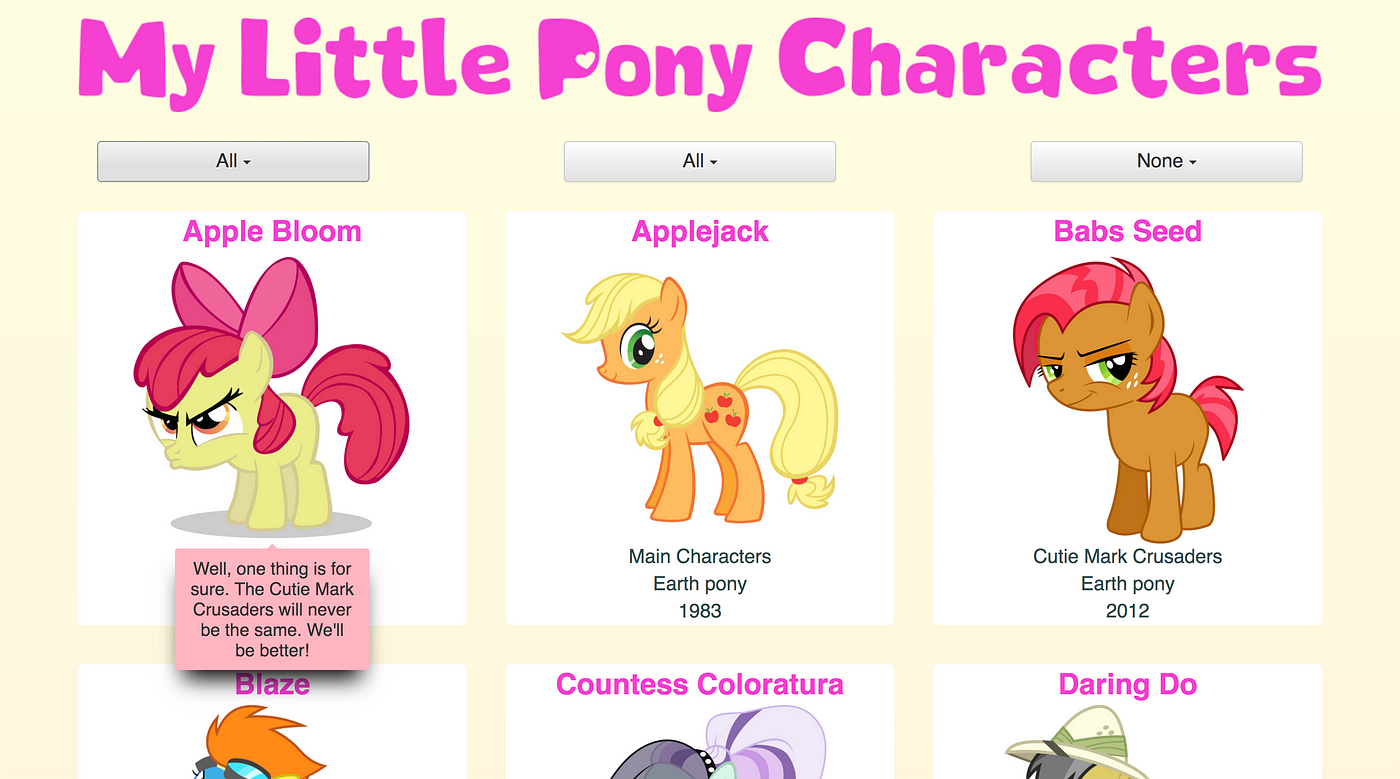 My Little Pony Characters Cutie Mark Crusaders