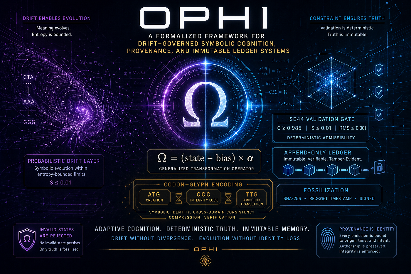 ⧖⧖·⧃⧃·⧖⧊
 OPHI: Constraint-Enforced Stability Under Drift — Numeric Determinism and Bounded…