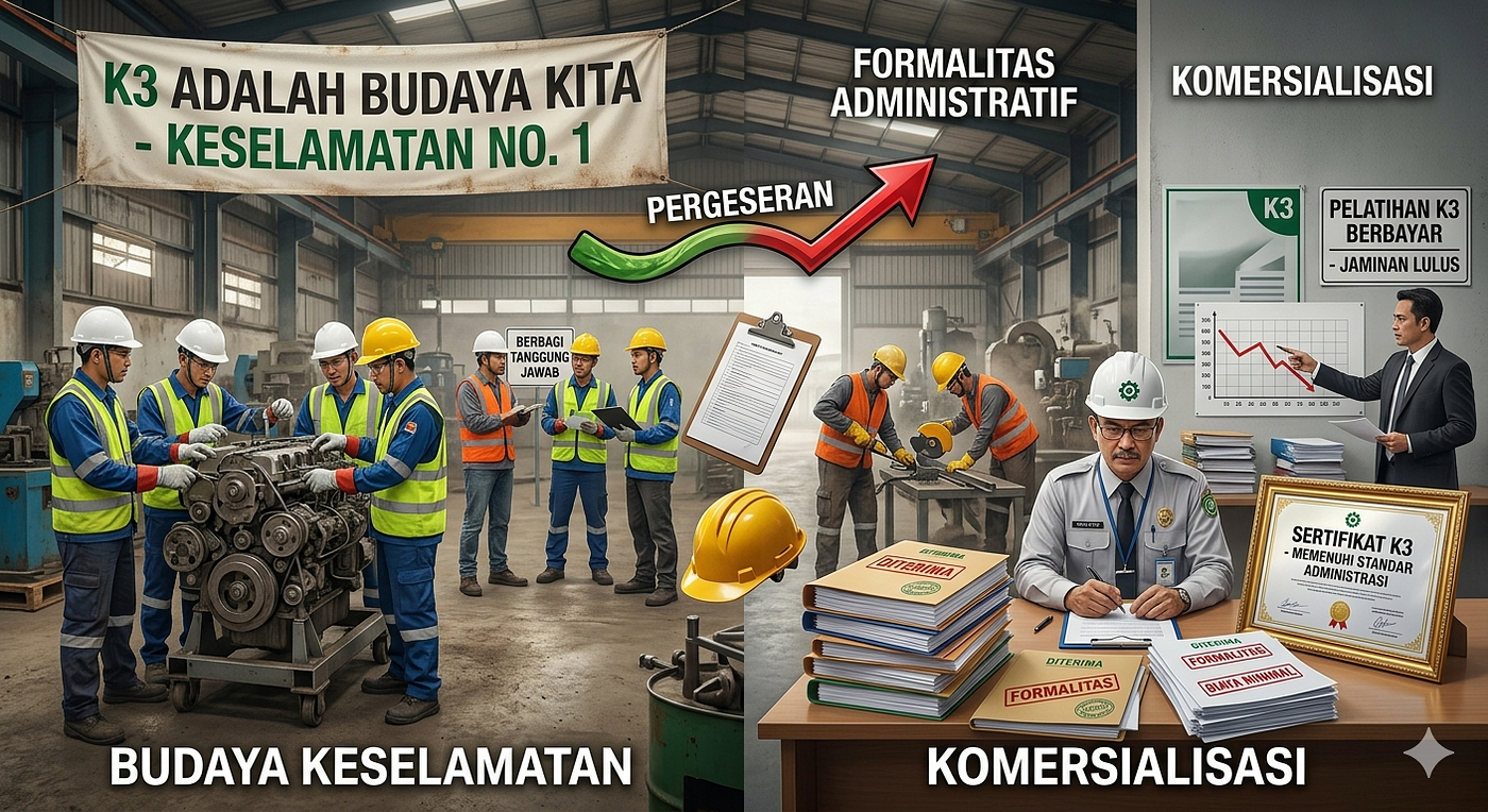 Komersialisasi Keselamatan dan Kesehatan Kerja (K3) : Pergeseran Orientasi K3 dari Budaya…