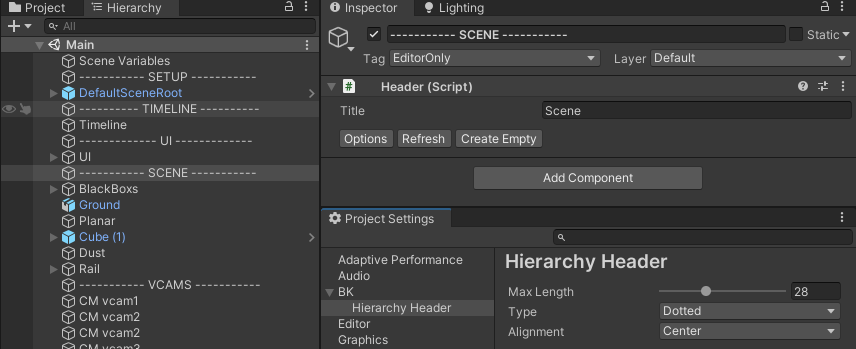 Hiding Game Objects In Unity's Hierarchy 