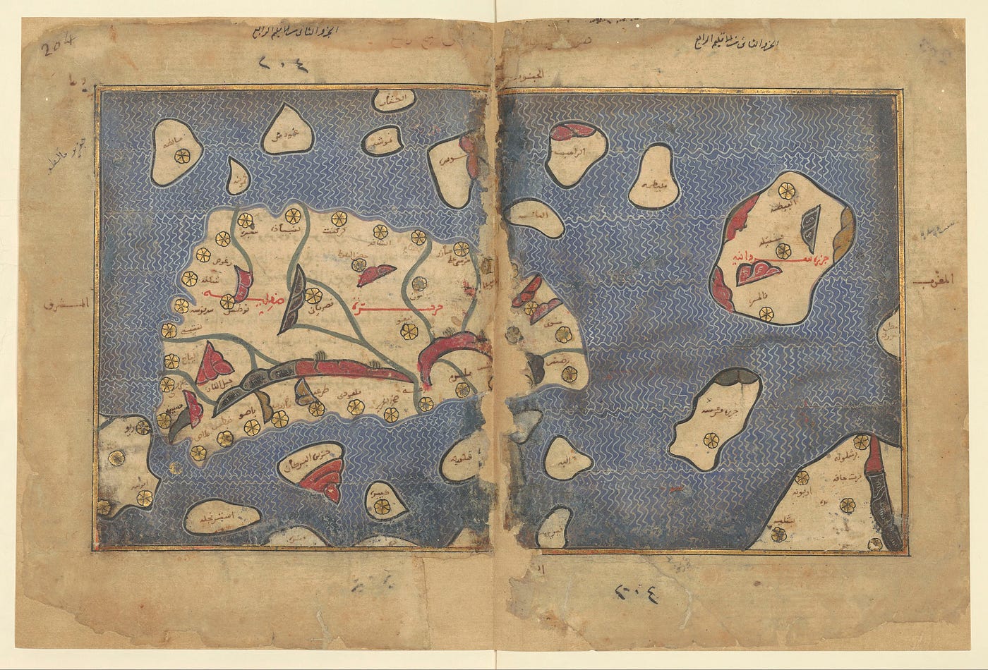 Map of Sicily from a copy of the Tabula Rogeriana (dated 1250 or 1325) held at the Bibliothèque Nationale de France. Gallica, BnF
