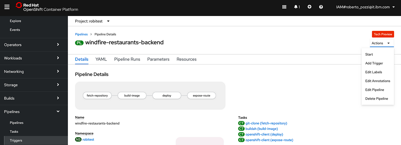 Implement your CI/CD process with Red Hat OpenShift Pipelines | by Roberto  Pozzi | Medium