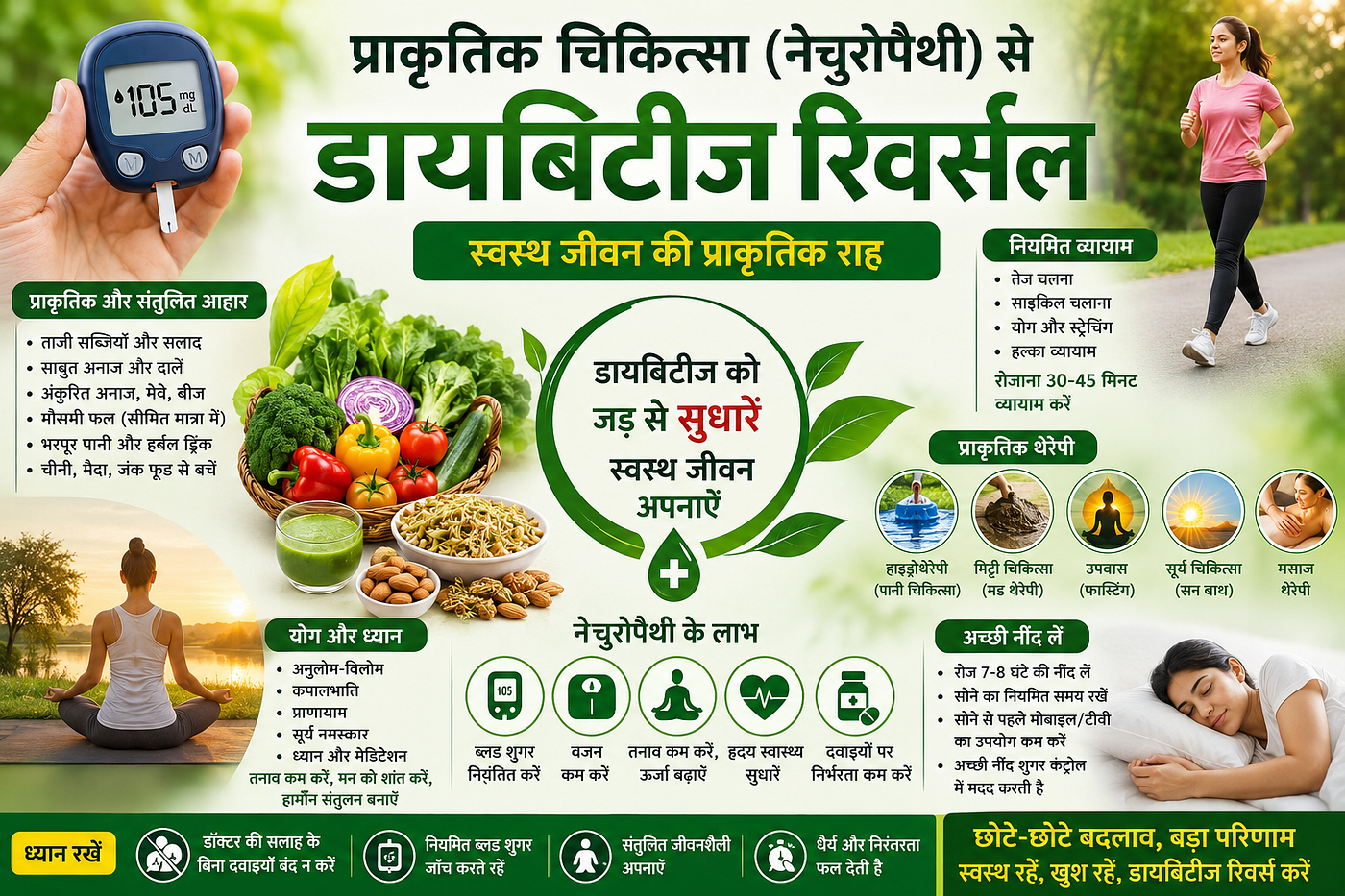 प्राकृतिक चिकित्सा (नेचुरोपैथी) से डायबिटीज रिवर्सल: स्वस्थ जीवन की प्राकृतिक राह