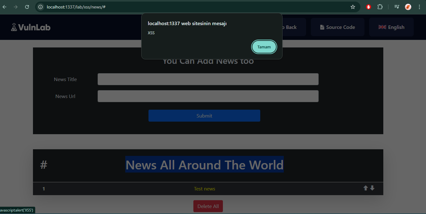 VulnLab: Cross Site Scripting (XSS) Çözümü | by CyberSam | Medium