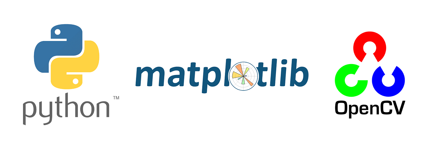 Logo Python, matplotlib, dan OpenCV
