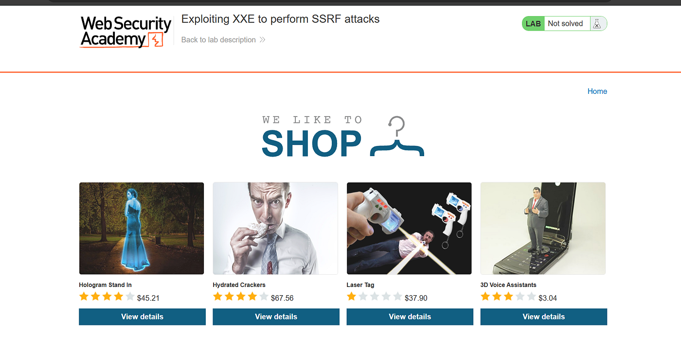 Writeup — Exploiting XXE to Perform SSRF Attacks