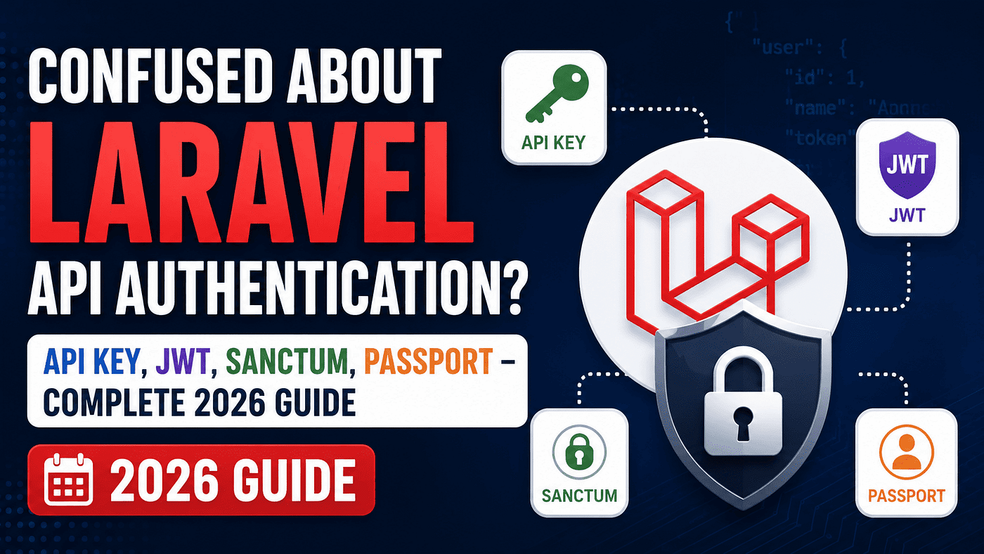 Confused About Laravel API Authentication? API Key, JWT, Sanctum